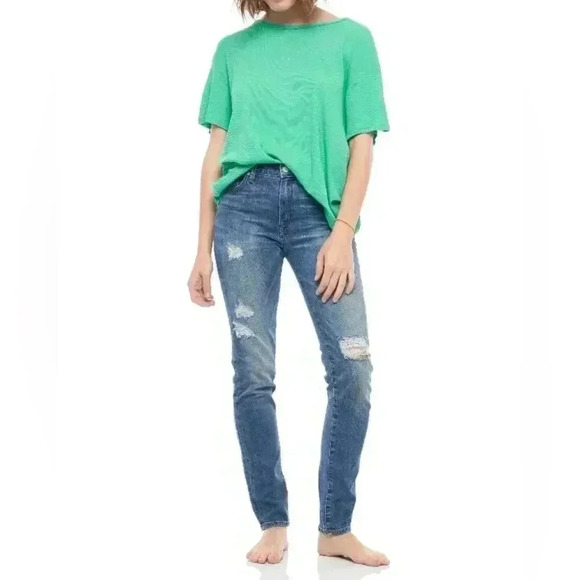 Free People Denim - FREE PEOPLE x SANDRINE ROSE | Distressed Skinny Jean | Indigo | Pre-Loved 25